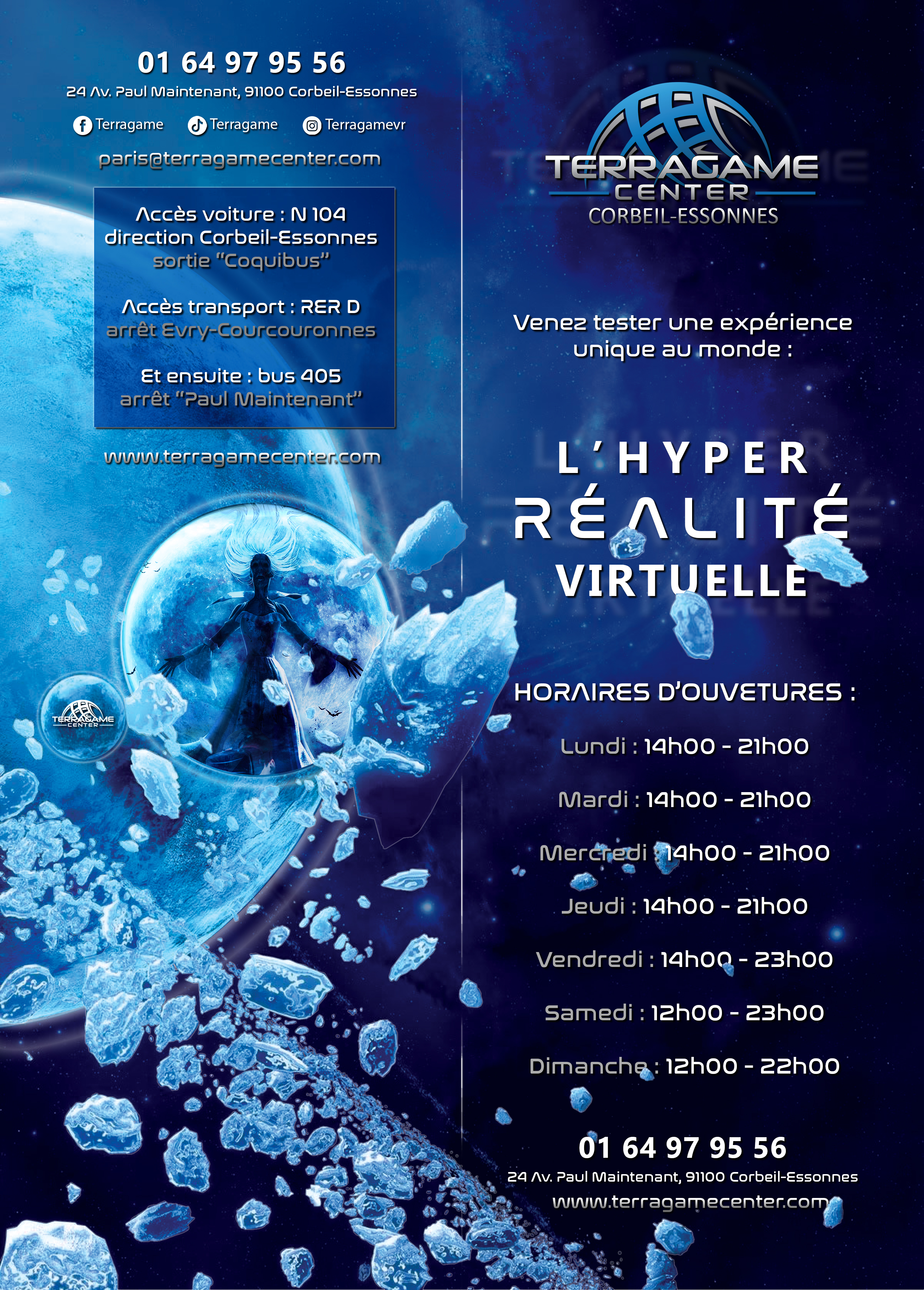 Flyer A4 2 volets Terragame Center
